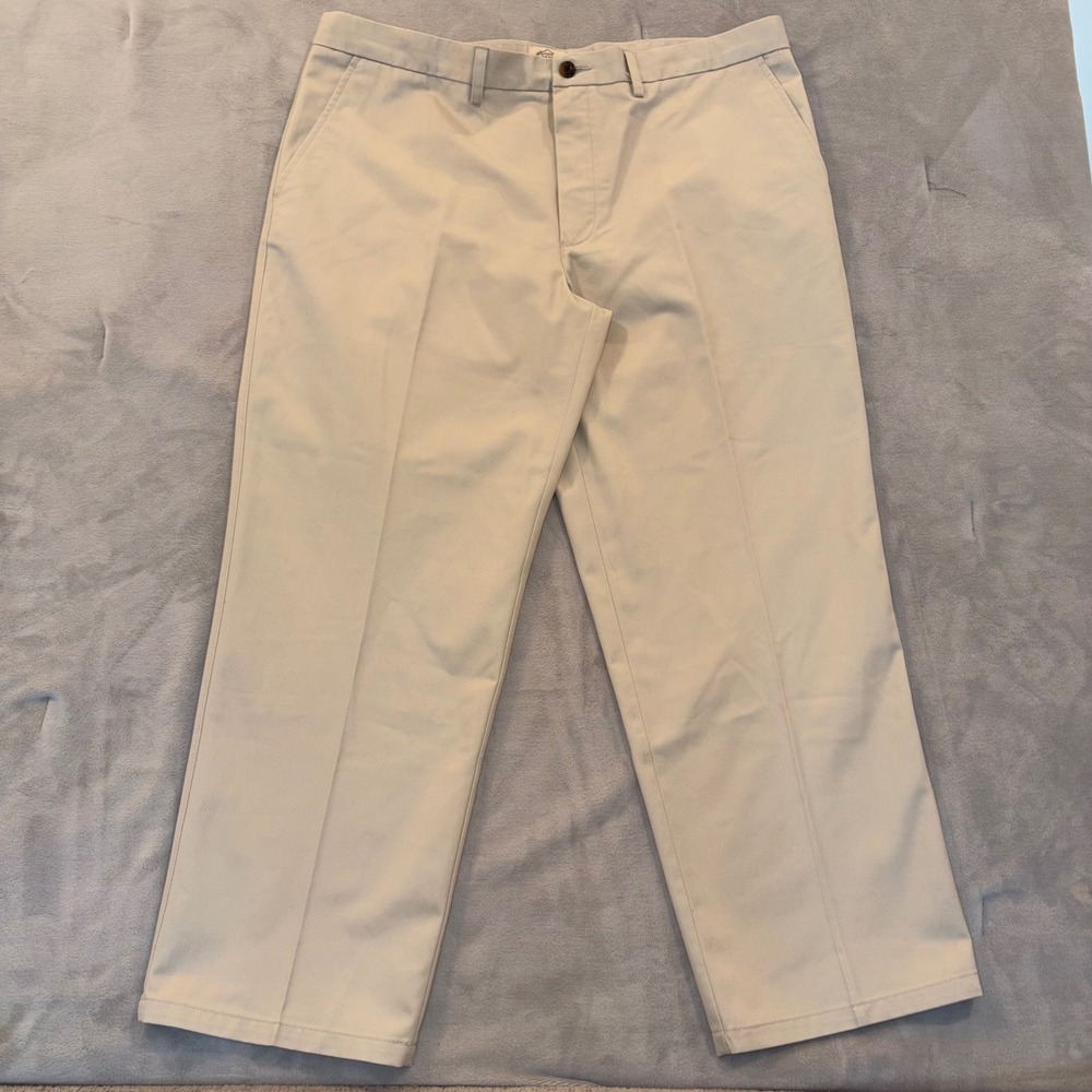 St Johns Bay Mens 40x29 Worry Free Chino Pants Classic Fit Khaki Beige NWT